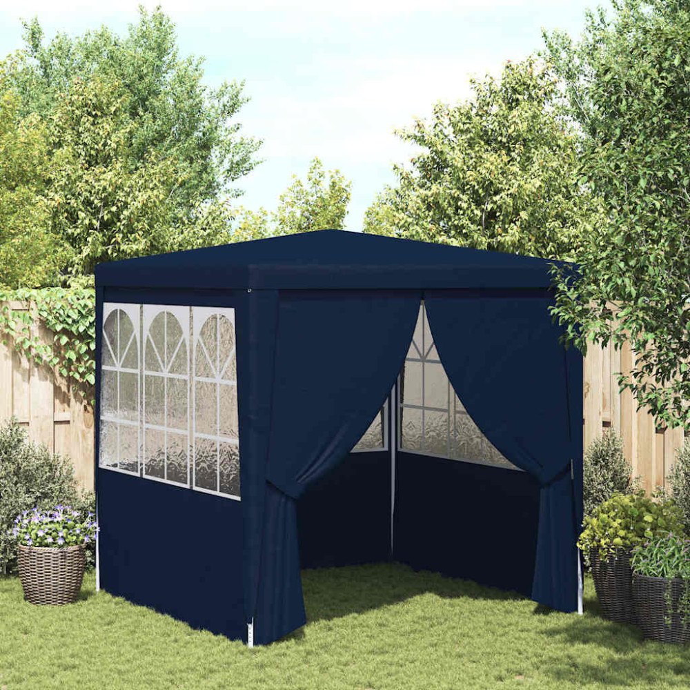 vidaXL Professionellt partytält med väggar 2,5x2,5 m blå 90 g/m²