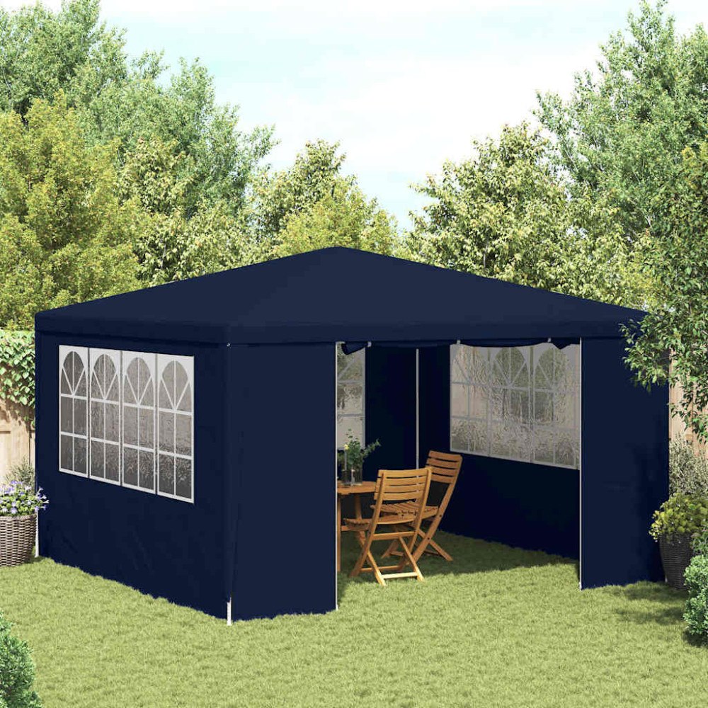 vidaXL Professionellt partytält med väggar 4x4 m blå 90 g/m²