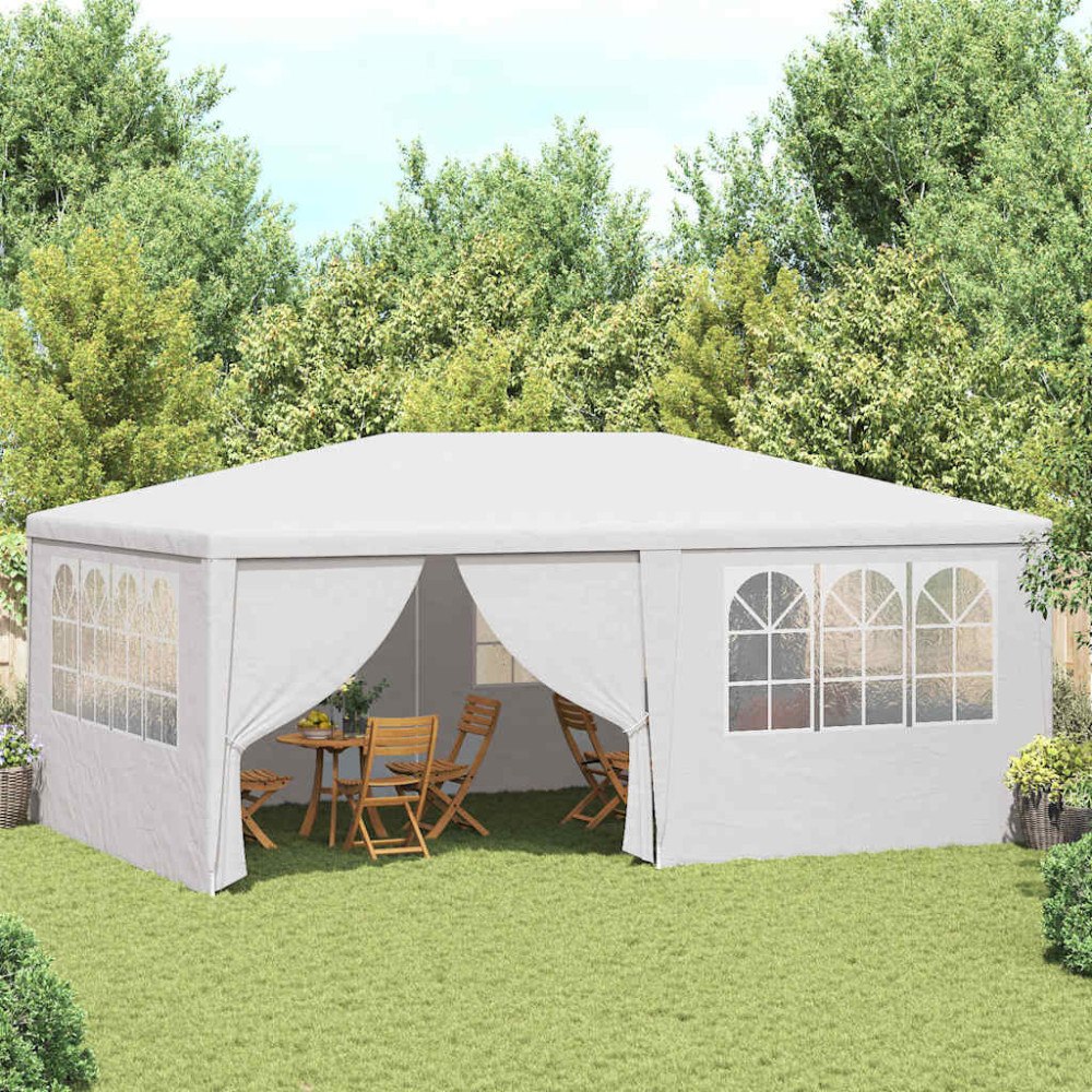 vidaXL Professionellt partytält med väggar 4x6 m vit 90 g/m²