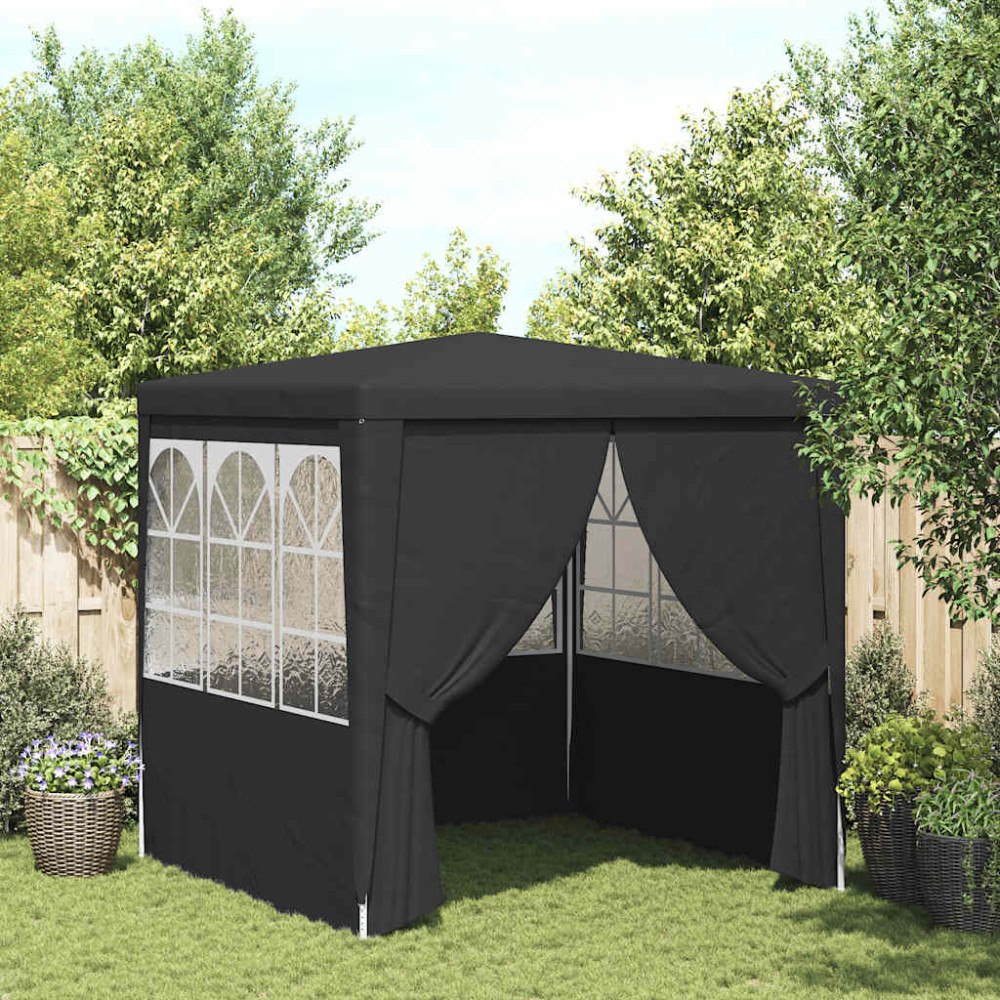 vidaXL Professionellt partytält med väggar 2,5x2,5 m antracit 90 g/m²