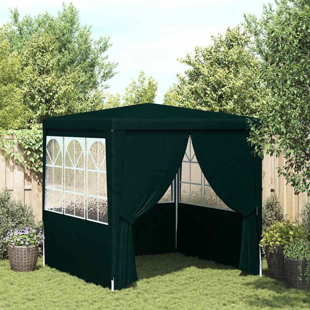vidaXL Professionellt partytält med väggar 2,5x2,5 m grön 90 g/m²