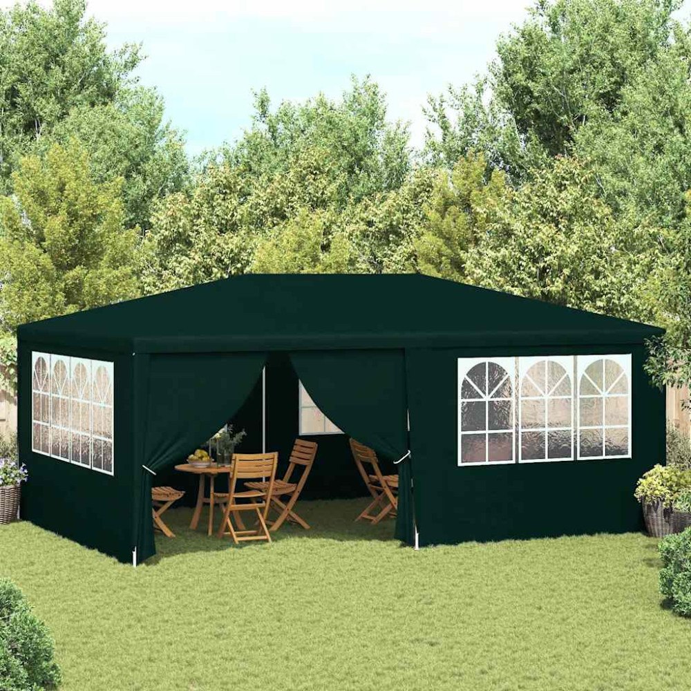 vidaXL Professionellt partytält med väggar 4x6 m grön 90 g/m²