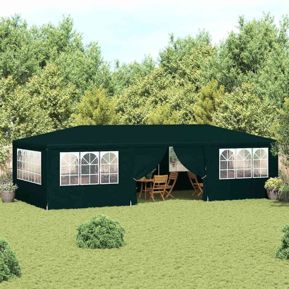 vidaXL Professionellt partytält med väggar 4x9 m grön 90 g/m²