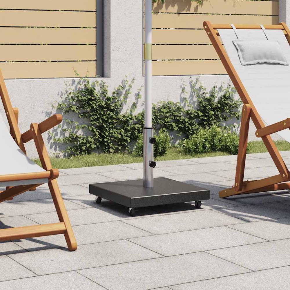 vidaXL Parasollfot granit 30 kg fyrkantig svart