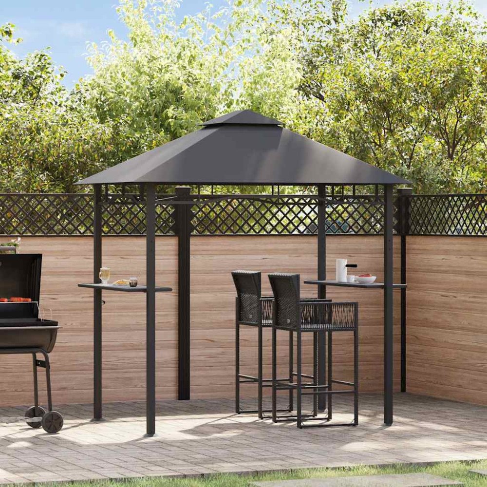 vidaXL Grilltält 240x150x255 cm antracit stål