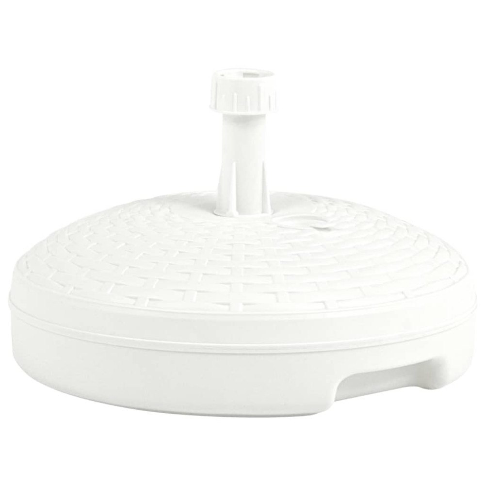 vidaXL Parasollfot sand/vattenfylld 20 L vit plastrotting
