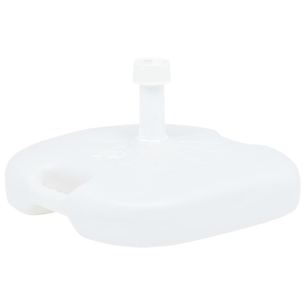 vidaXL Parasollfot sand/vattenfylld 16 L vit plast