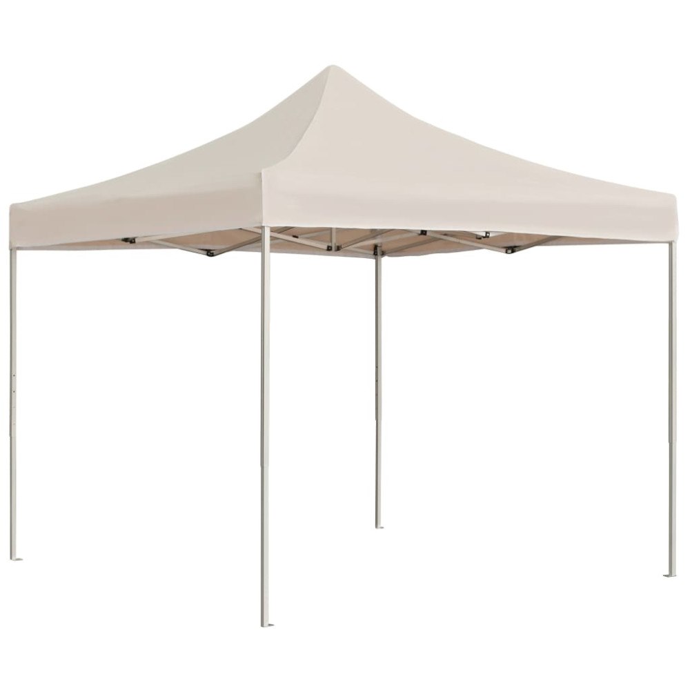 vidaXL Hopfällbart partytält aluminium 2x2 m gräddvit