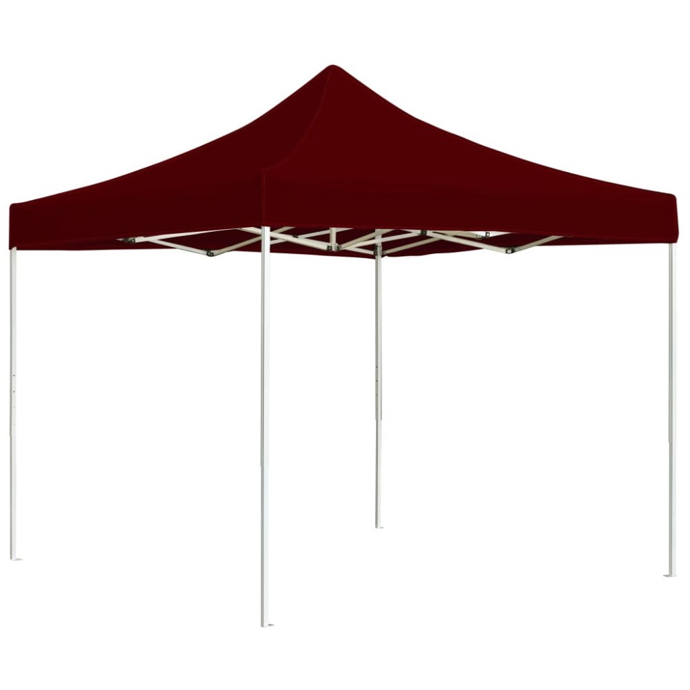 vidaXL Hopfällbart partytält aluminium 2x2 m vinröd