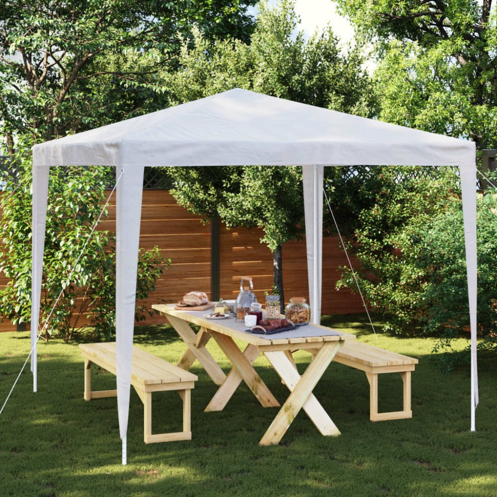 vidaXL Partytält 2,5x2,5 m vit