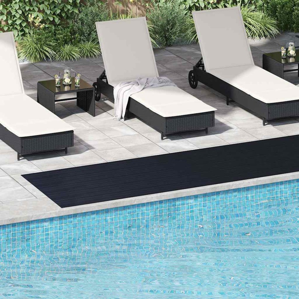 vidaXL Halkfri gummimatta med smala ränder 5 x 1 m