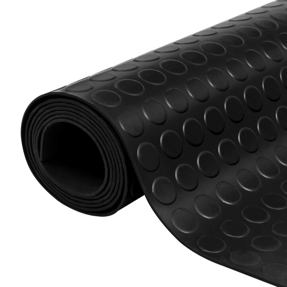 vidaXL Halkfri gummimatta med prickar 2 x 1 m