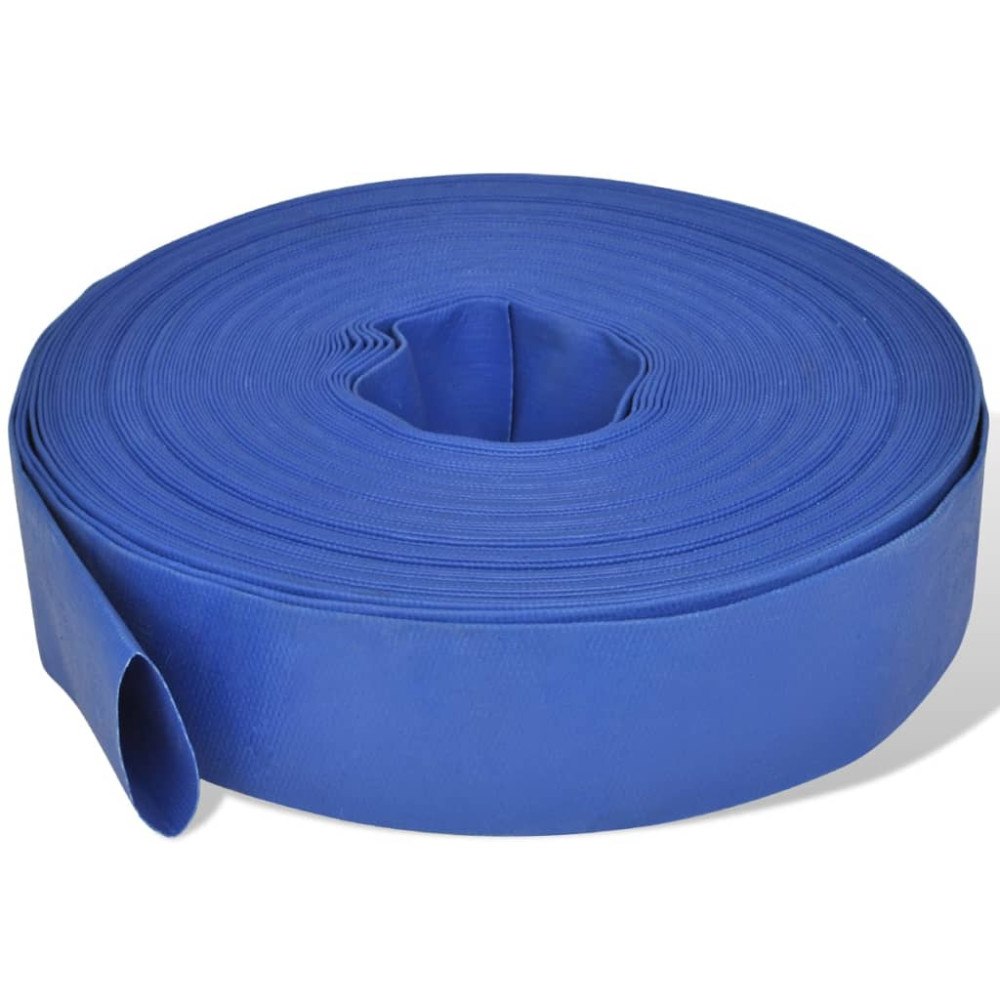 vidaXL Platt slang 50 2" PVC vattenleverans