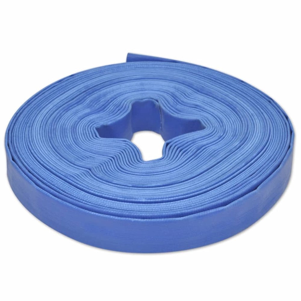 vidaXL Platt slang 25 m 1" PVC vattenleverans