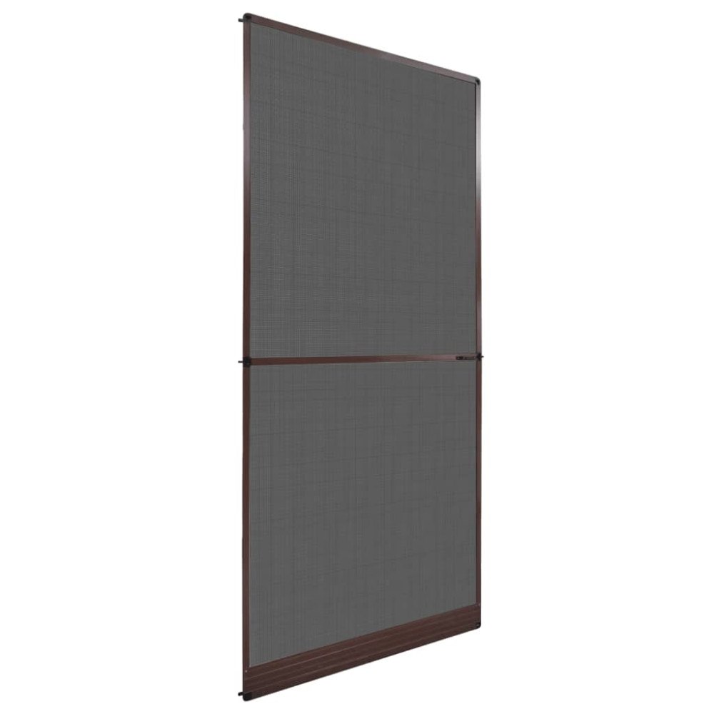 vidaXL Insektsnät med gångjärn för dörrar 100 x 215 cm brun