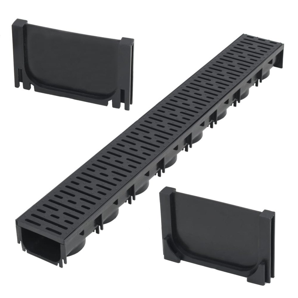 vidaXL Markränna plast 1 m