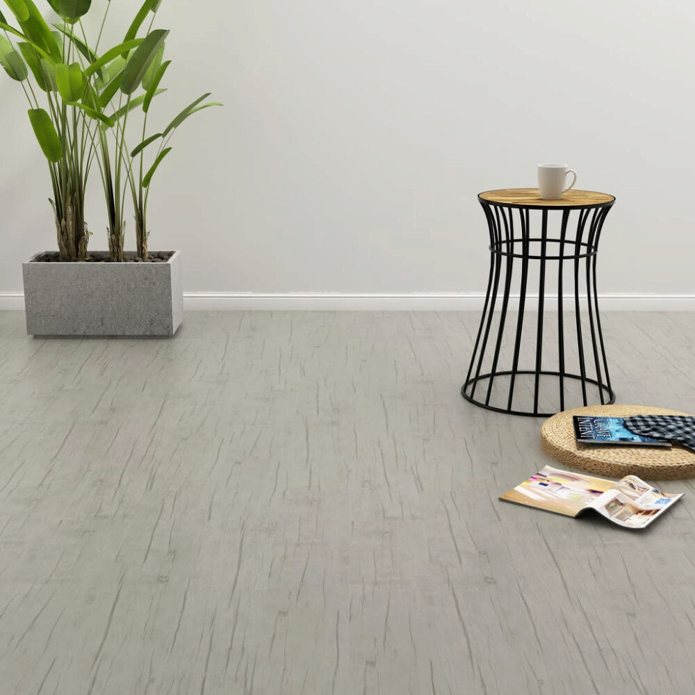 vidaXL Självhäftande golvplankor 4,46 m² 3 mm PVC ekfärgad