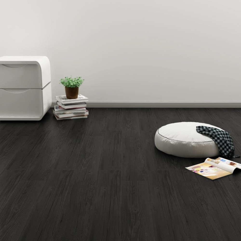 vidaXL Självhäftande golvplankor 4,46 m² 3 mm PVC ek antracit