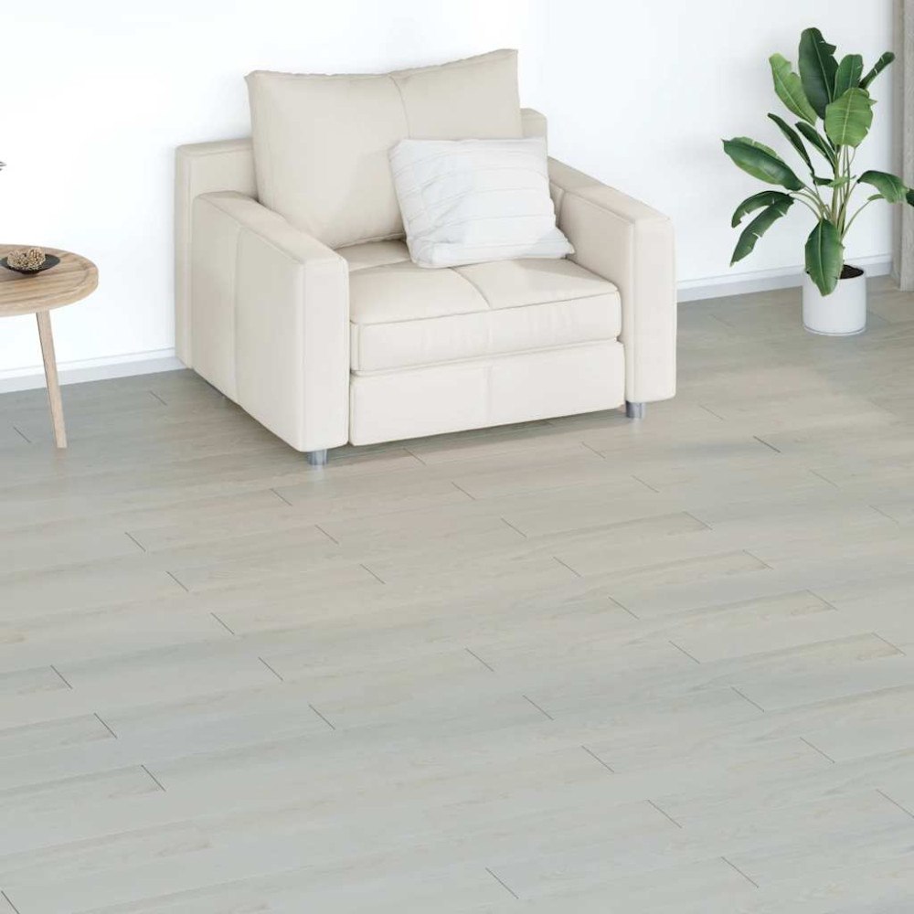 vidaXL Självhäftande golvplankor 4,46 m² 3 mm PVC ljusgrå