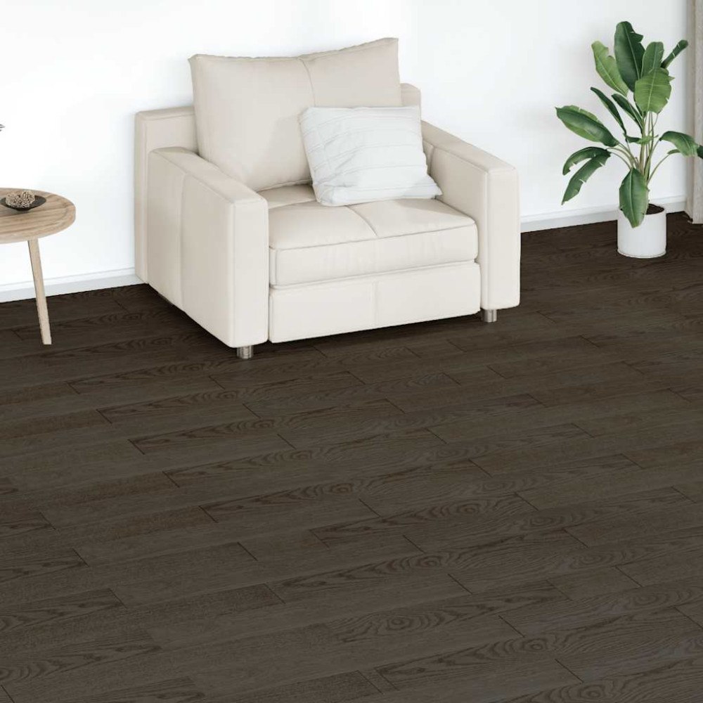 vidaXL Självhäftande golvplankor 4,46 m² 3 mm PVC mörkgrå