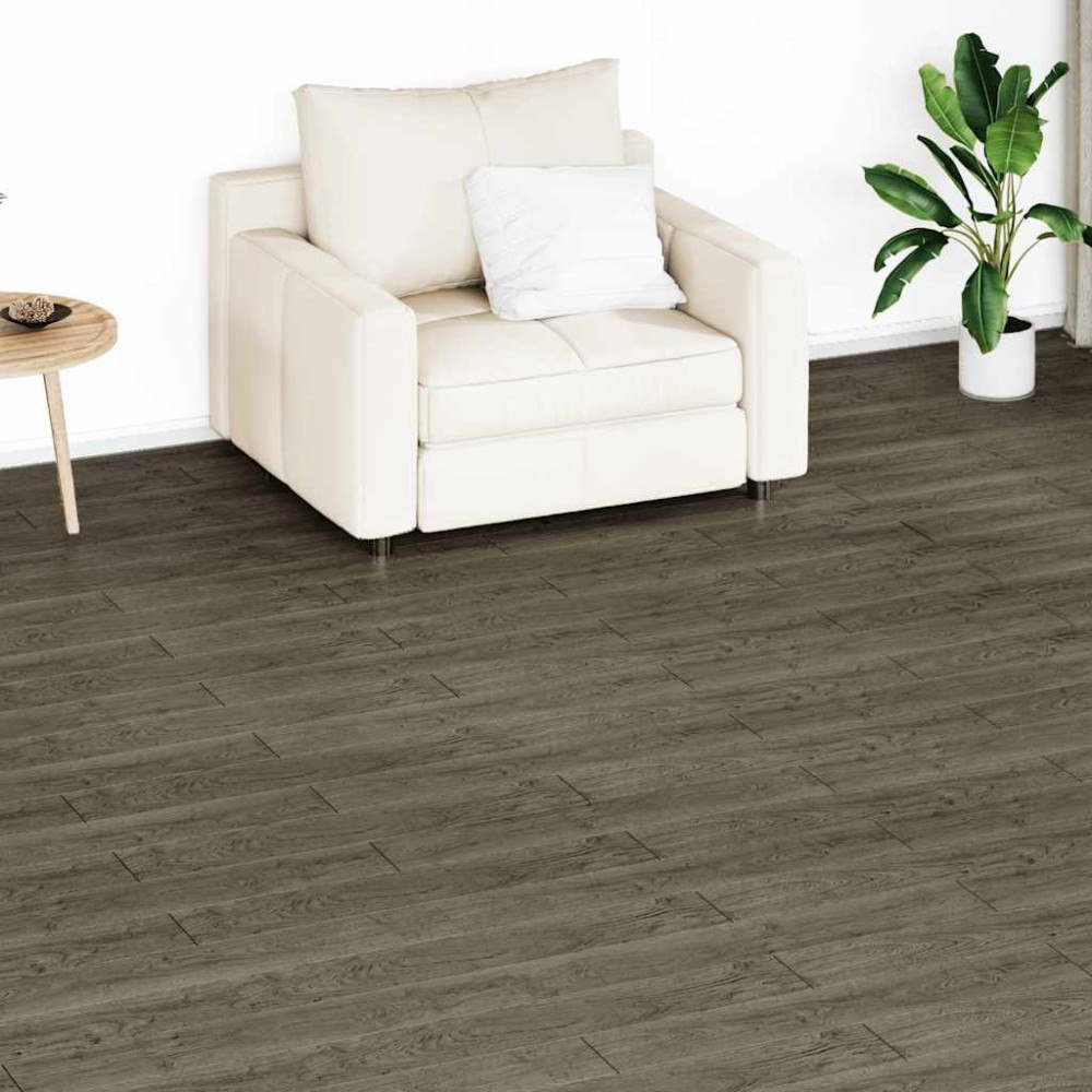 vidaXL Självhäftande golvplankor 4,46 m² 3 mm PVC grå och brun