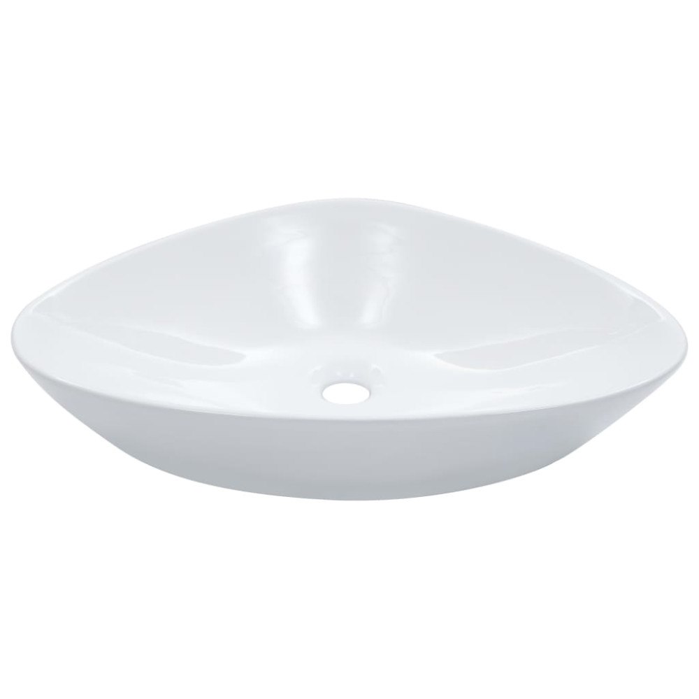 vidaXL Handfat 58,5x39x14 cm keramik vit