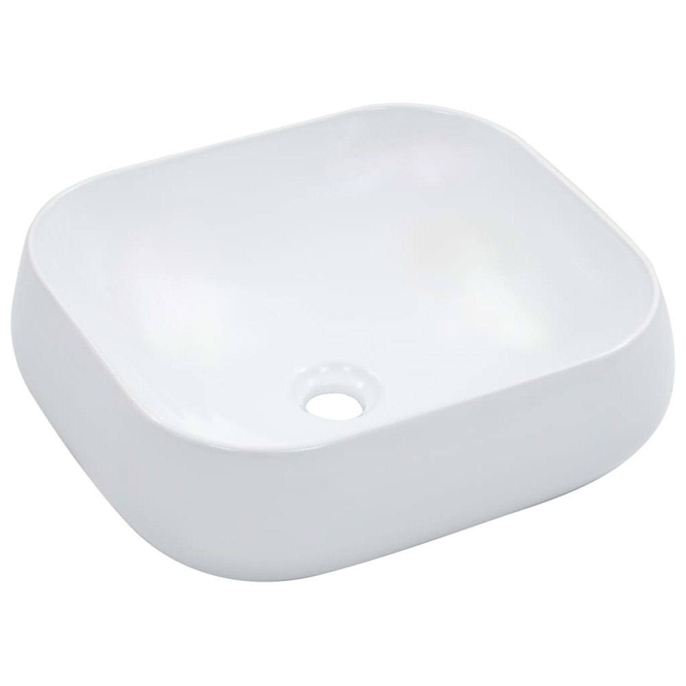 vidaXL Handfat 44,5x39,5x14,5 cm keramik vit