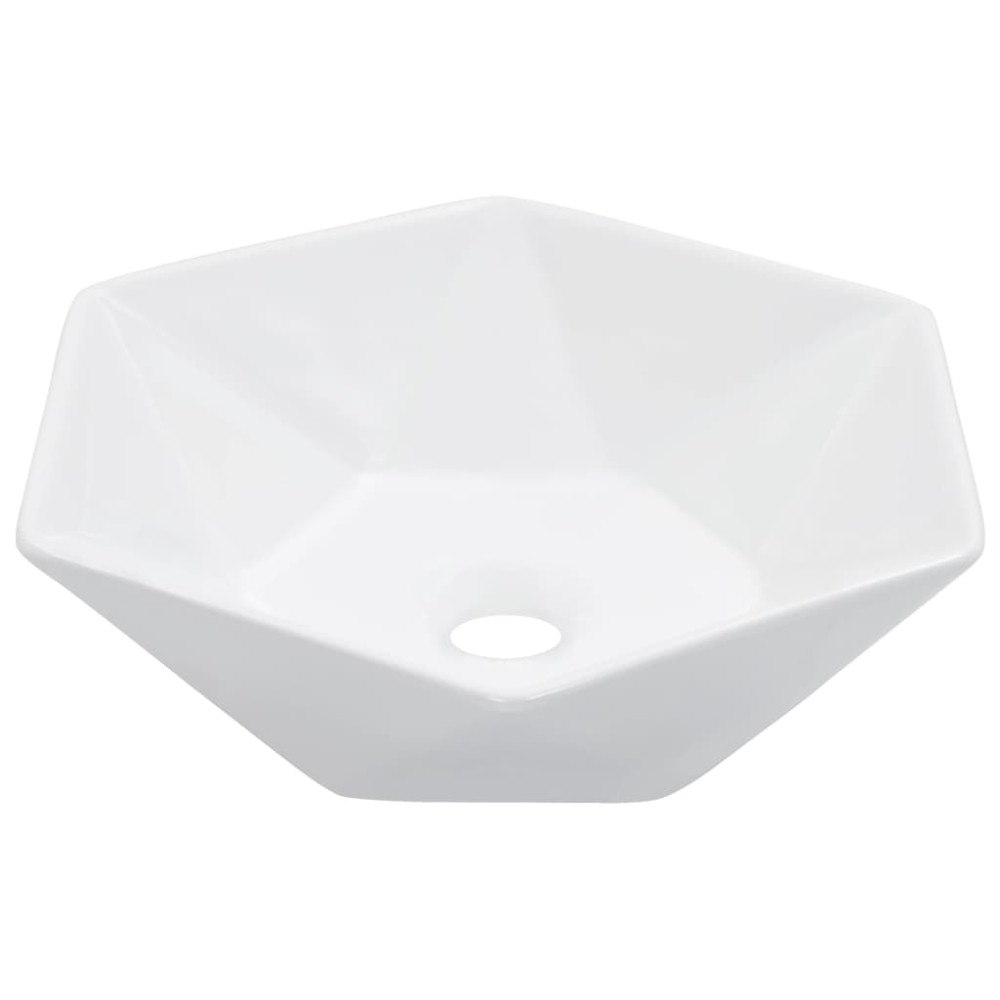 vidaXL Handfat 41x36,5x12 cm keramik vit