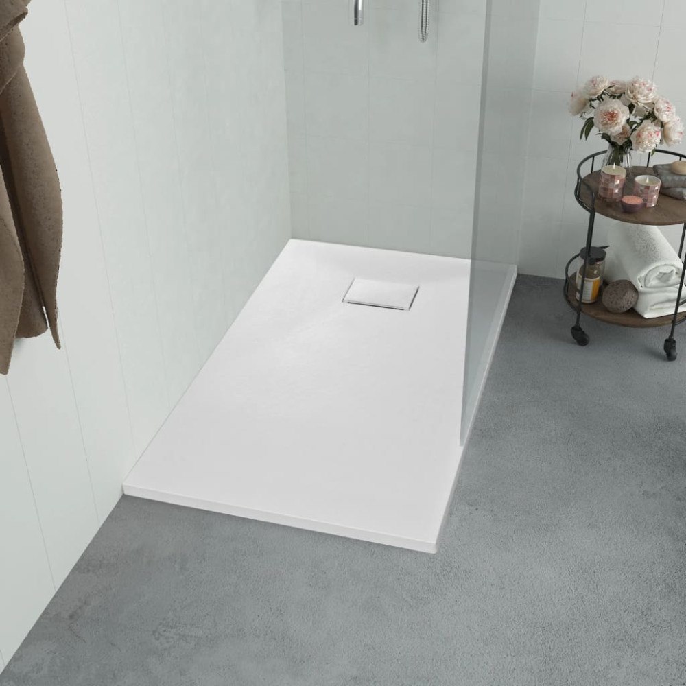 vidaXL Duschkar SMC vit 100x70 cm