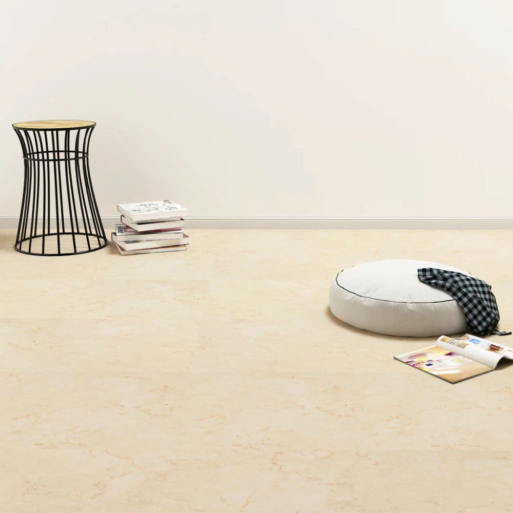 vidaXL Självhäftande PVC-golvplankor 5,11 m² beige