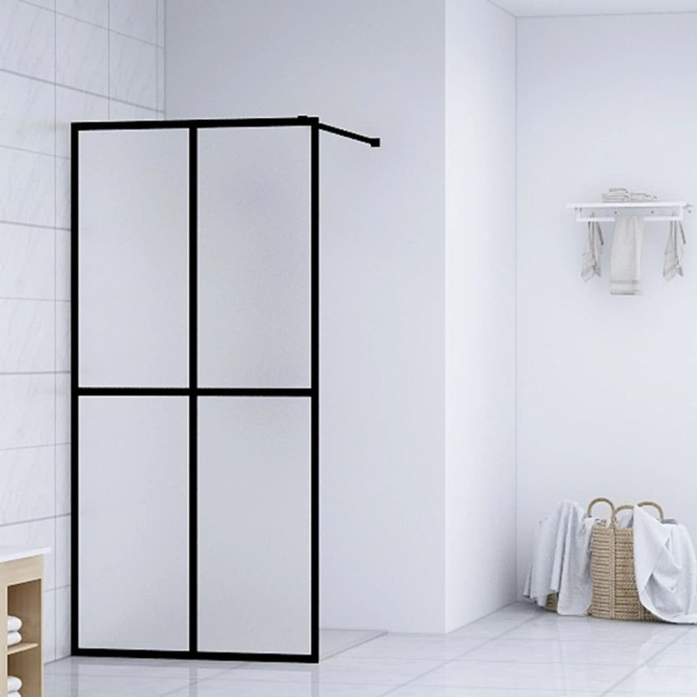 vidaXL Duschvägg till duschkabin härdat frostat glas 118x190 cm
