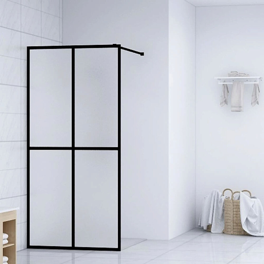 vidaXL Duschvägg till duschkabin härdat frostat glas 140x195 cm
