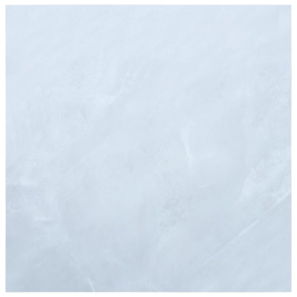 vidaXL Självhäftande golvplankor 5,11 m² PVC vit marmor