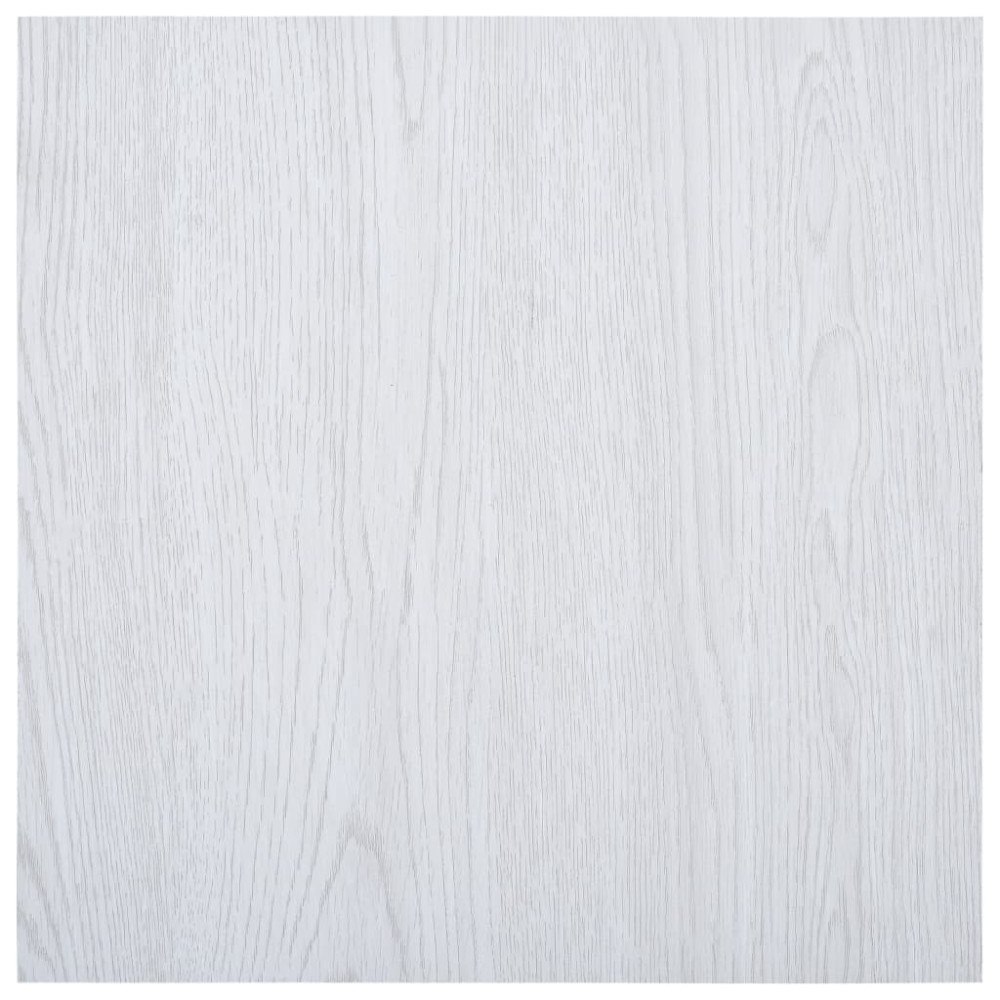 vidaXL Självhäftande golvplankor 5,11 m² PVC vit