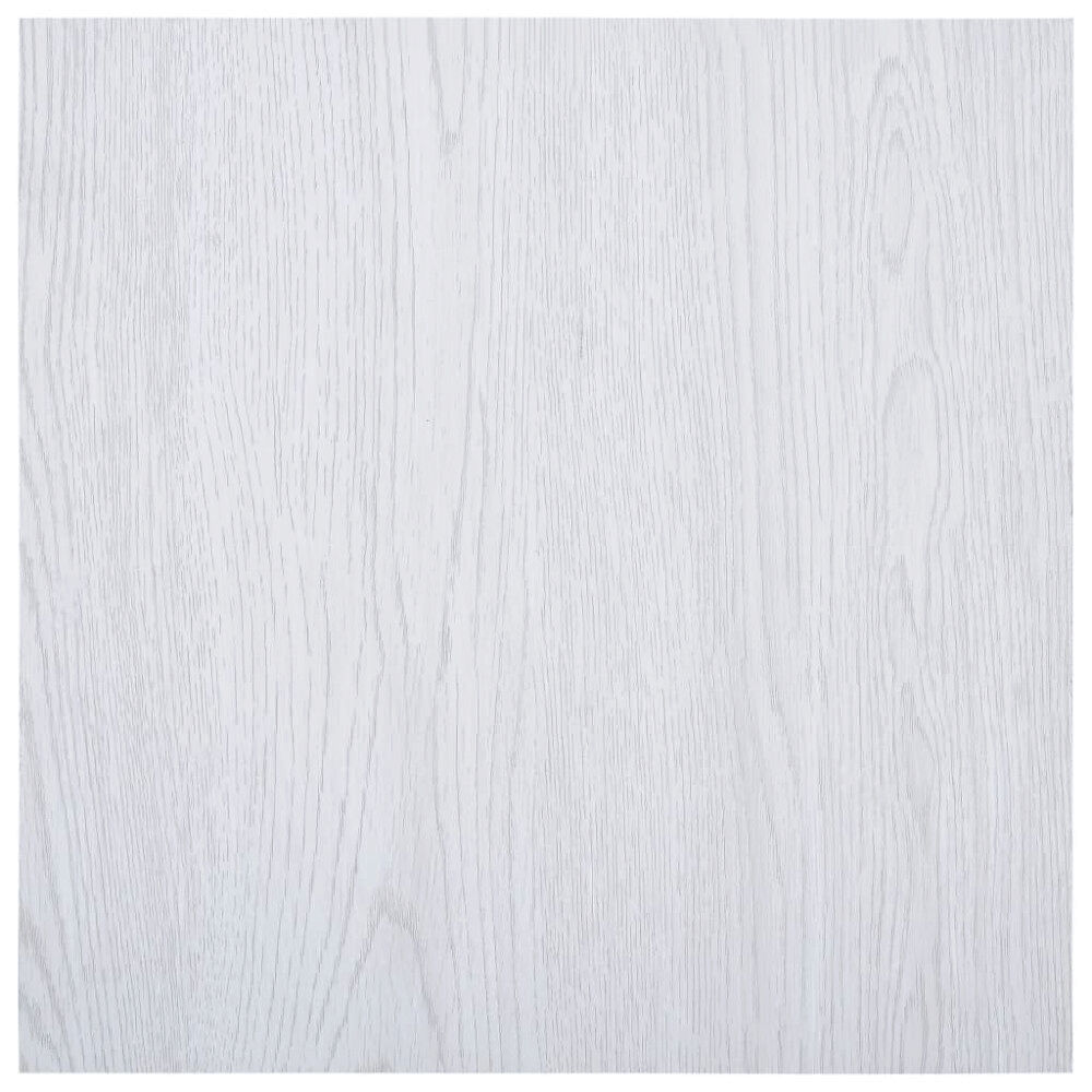vidaXL Självhäftande golvplankor 5,11 m² PVC vit