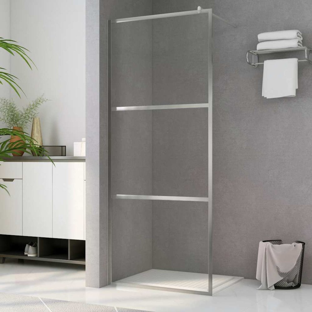 vidaXL Duschvägg med klart ESG-glas 115x195 cm