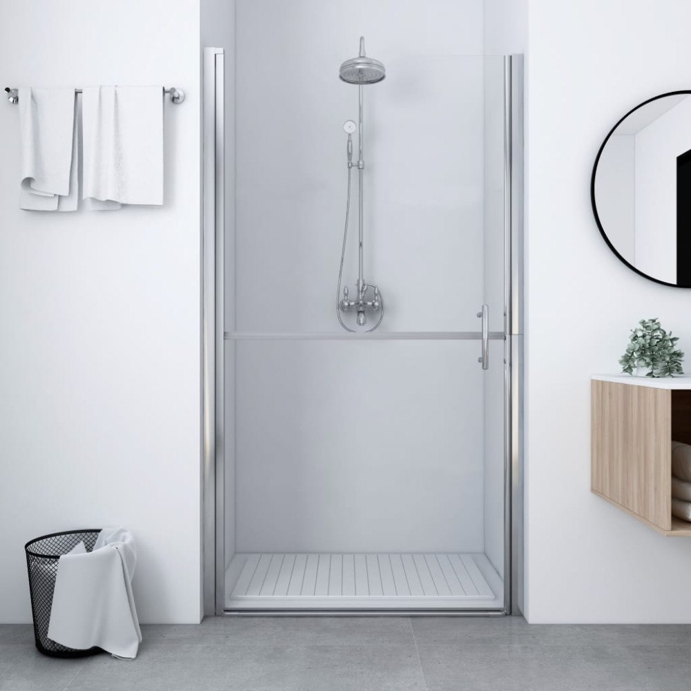 vidaXL Duschdörr härdat glas 91x195 cm