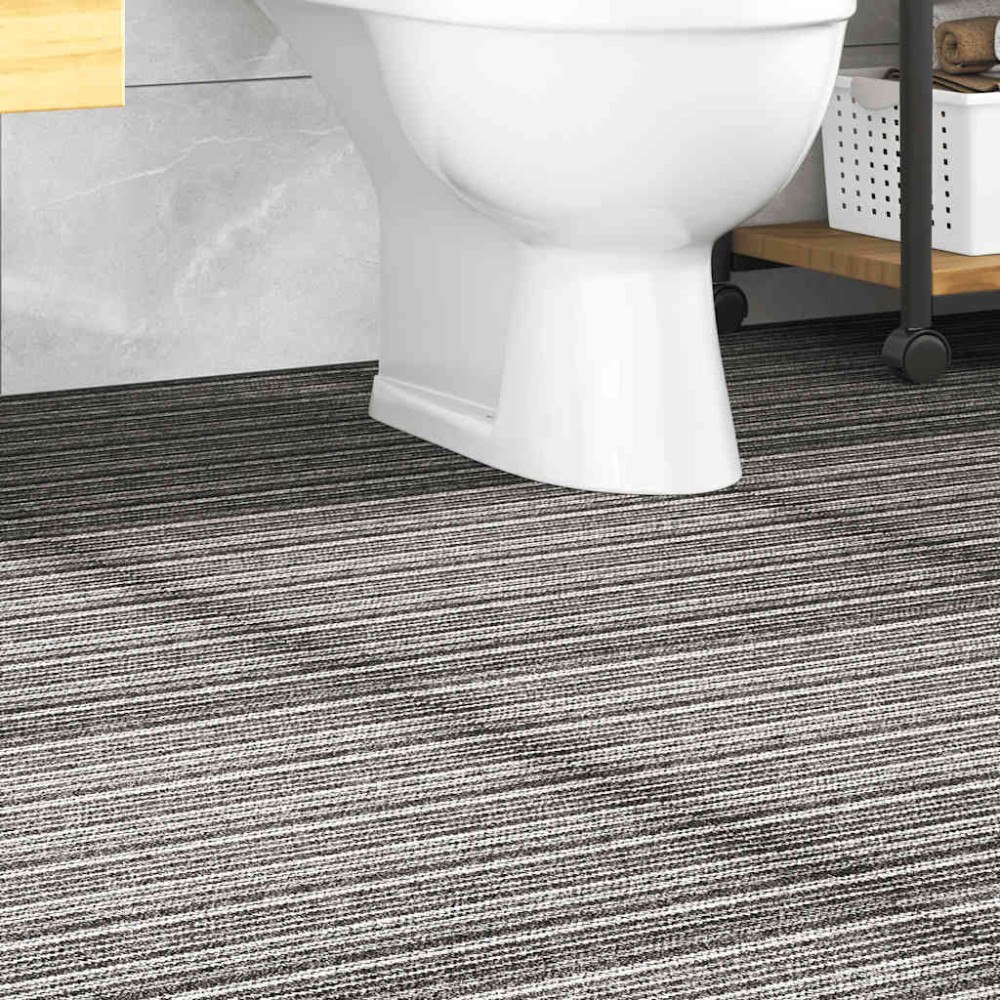 vidaXL Textilplattor 20 st 5 m² 50x50 cm antracit ränder