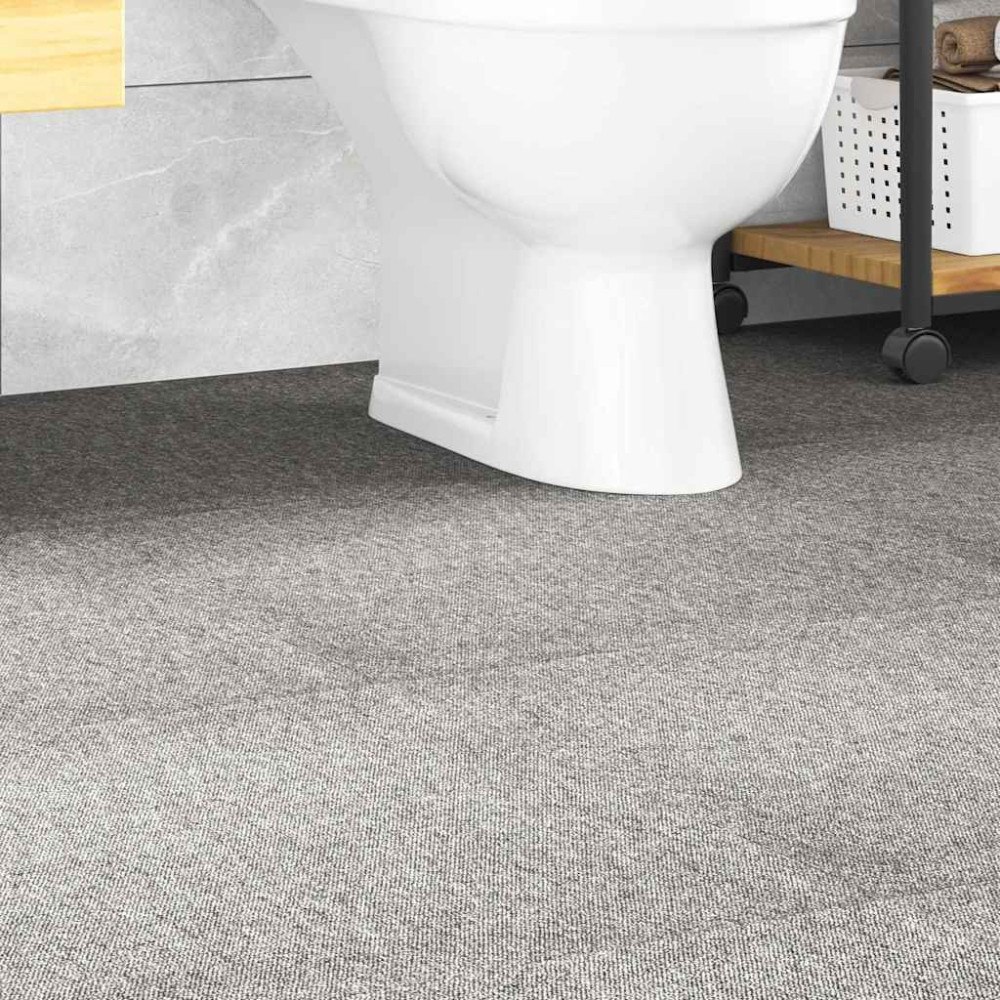 vidaXL Textilplattor 20 st 5 m² 50x50 cm ljusgrå