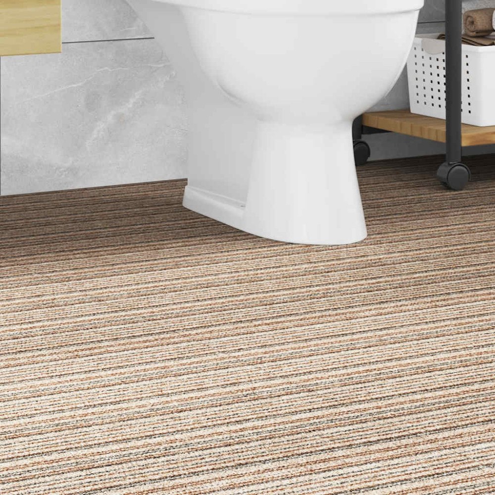 vidaXL Textilplattor 20 st 5 m² 50x50 cm beige ränder