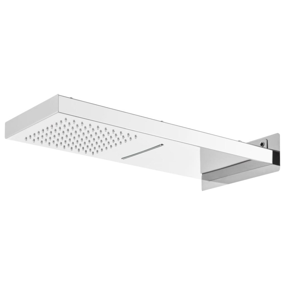 vidaXL Väggmonterat duschhuvud rostfritt stål 201 silver