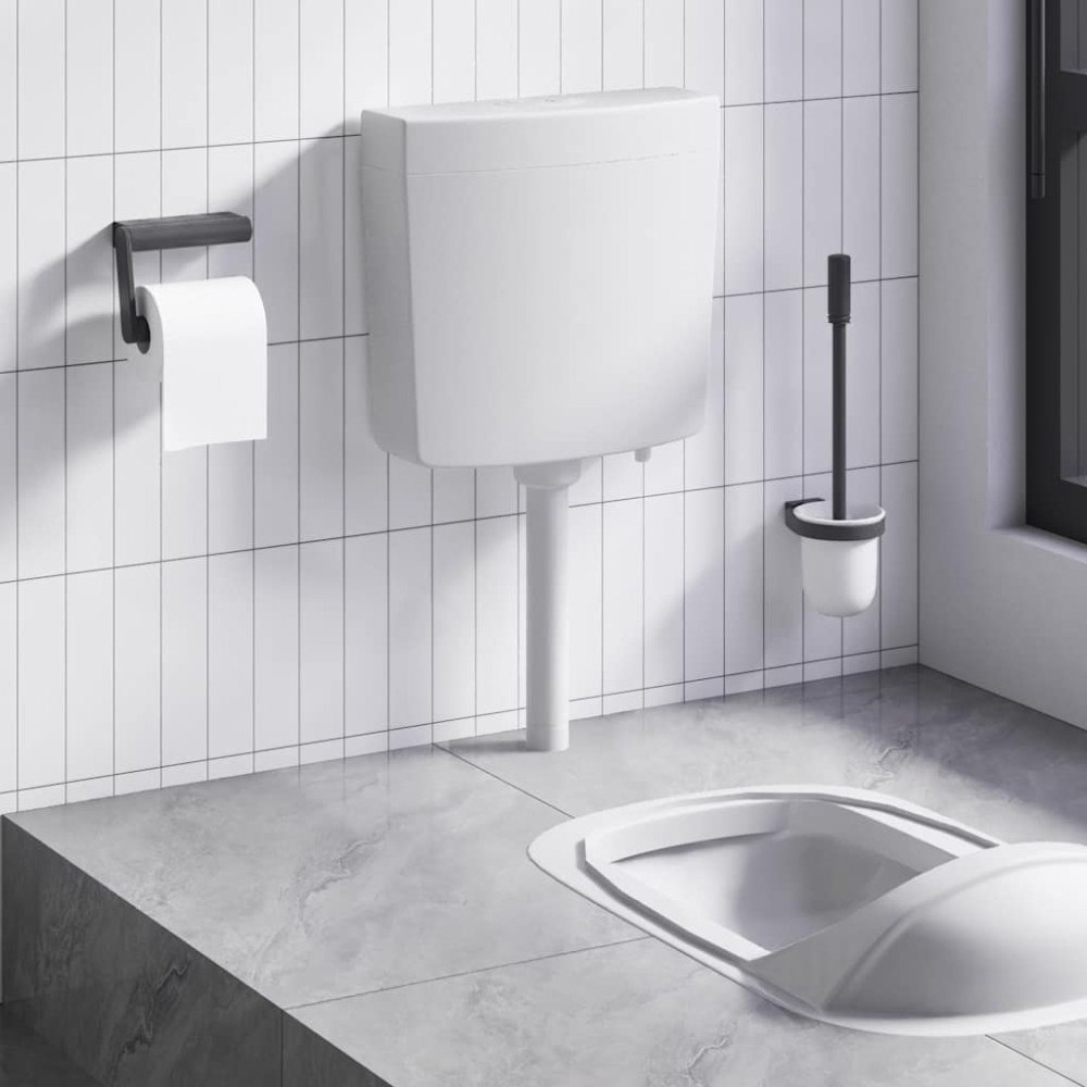 vidaXL Cistern till toalett med botten inlopp 3/6 L grå