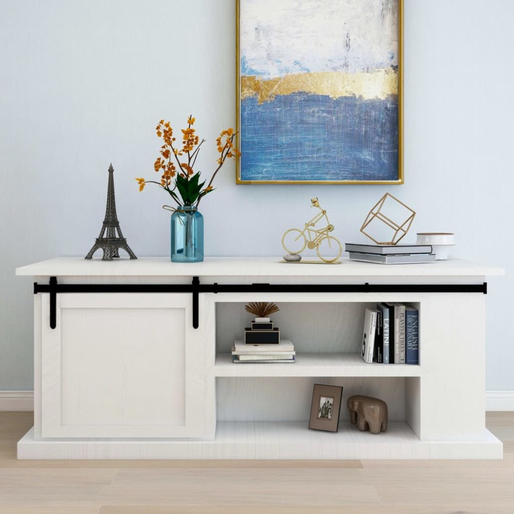 vidaXL Mini skjutdörrsbeslag för skåp kolstål 183 cm