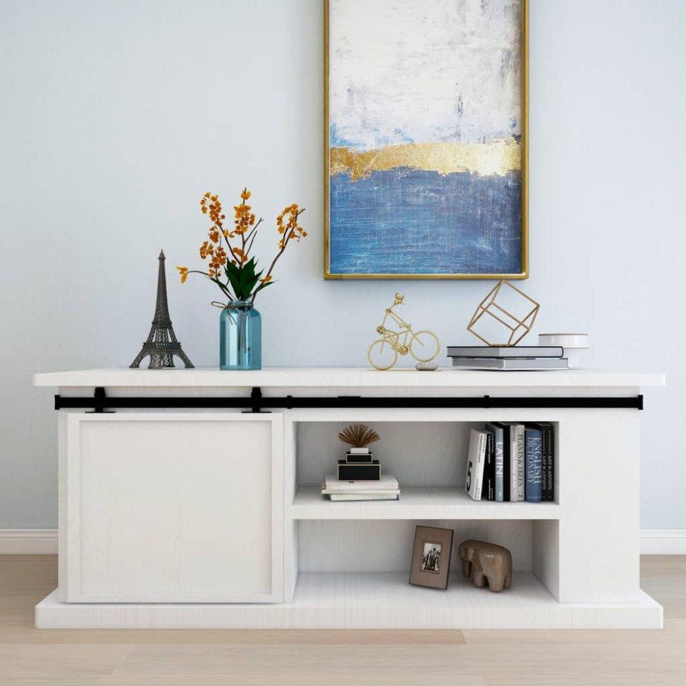 vidaXL Mini skjutdörrsbeslag för skåp kolstål 183 cm