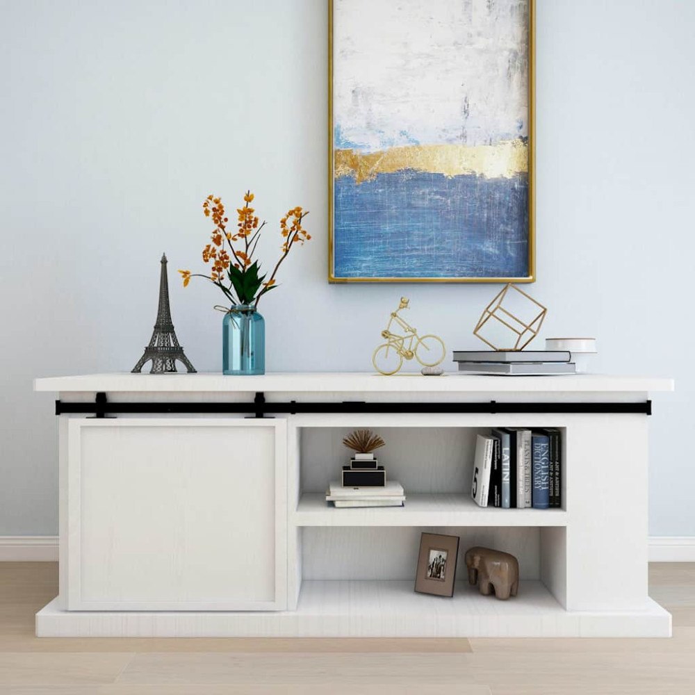 vidaXL Mini skjutdörrsbeslag för skåp kolstål 200 cm