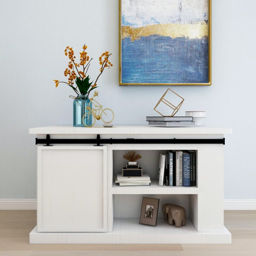 vidaXL Mini skjutdörrsbeslag för skåp kolstål 122 cm