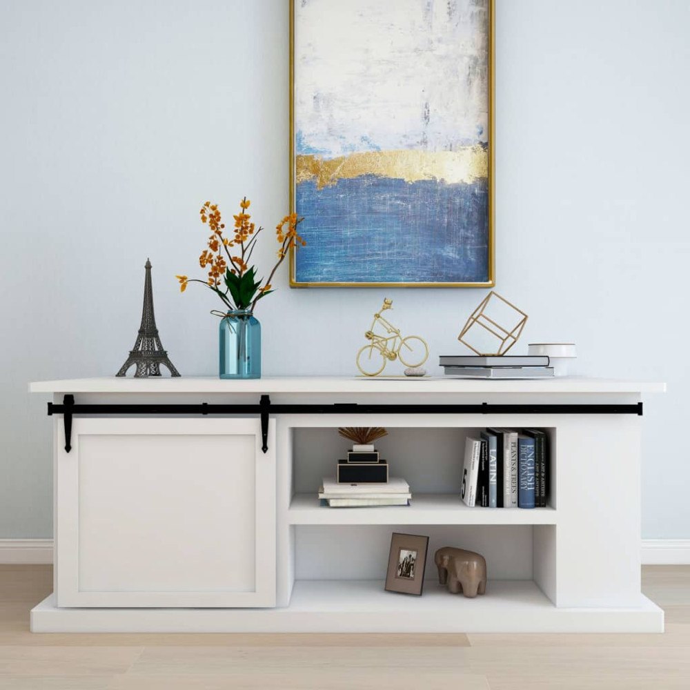 vidaXL Mini skjutdörrsbeslag för skåp kolstål 200 cm