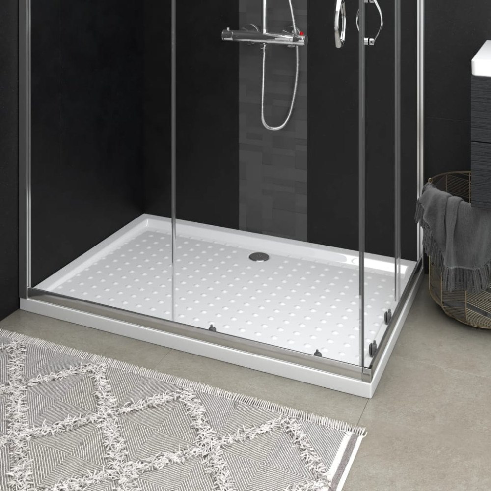 vidaXL Duschkar med prickar vit 80x120x4 cm ABS