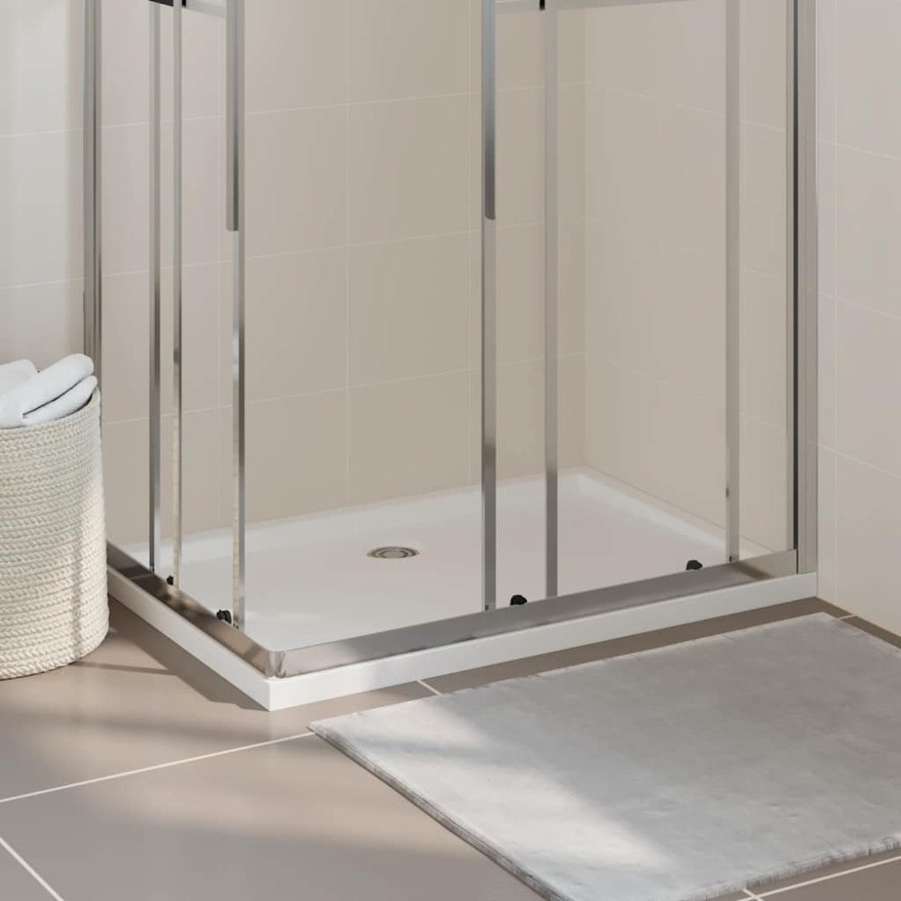 vidaXL Duschkar rektangulärt ABS vit 70x100 cm