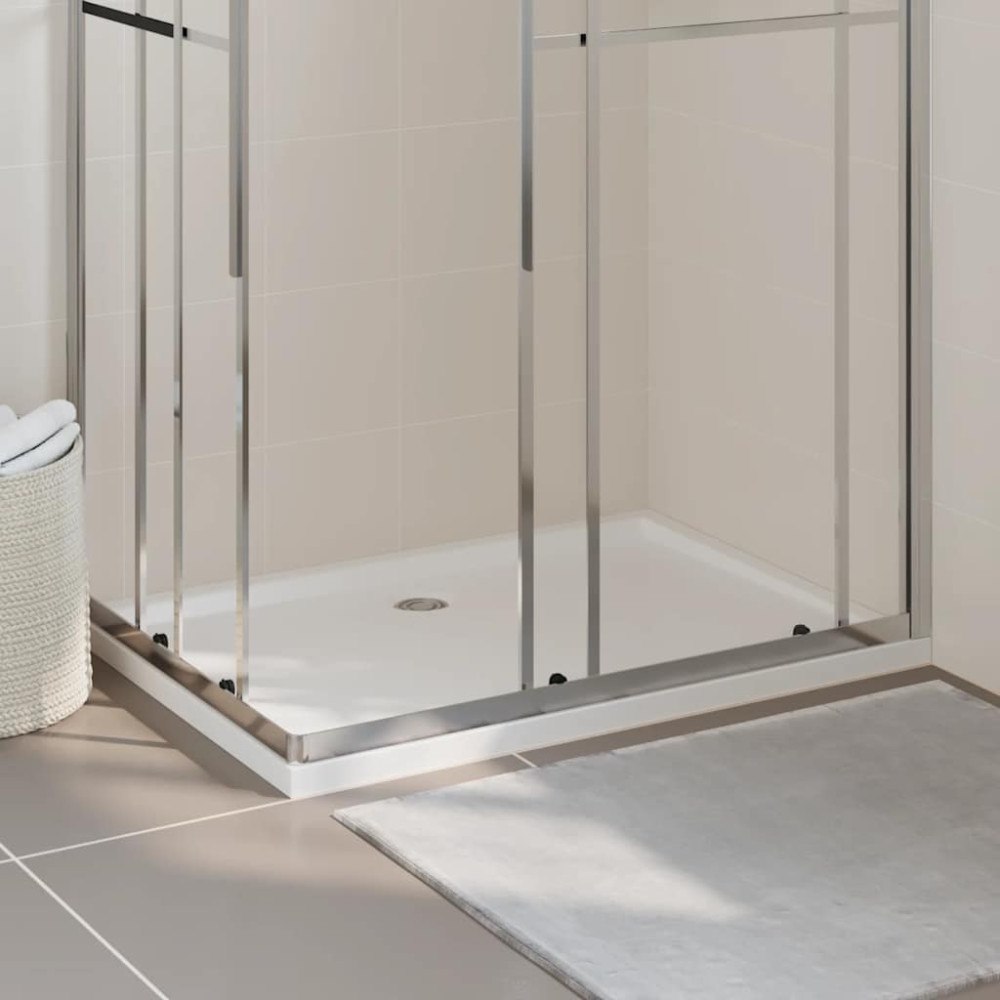 vidaXL Duschkar rektangulärt ABS vit 80x110 cm